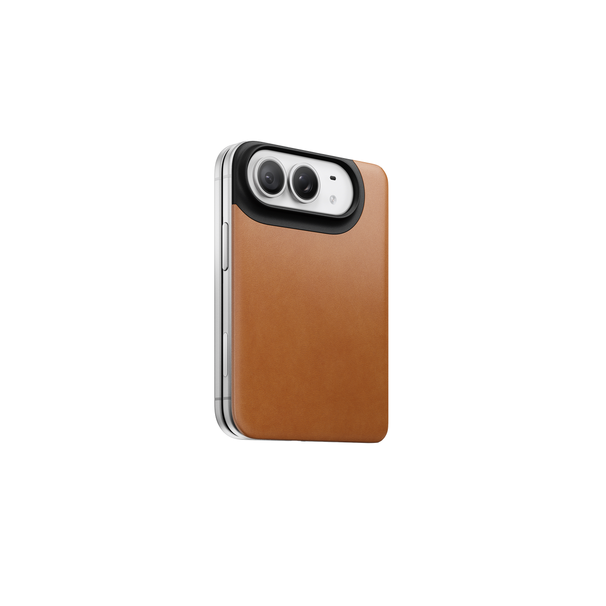 Nomad Magnetic Back with Horween Leather for iPhone Duo - Saddle