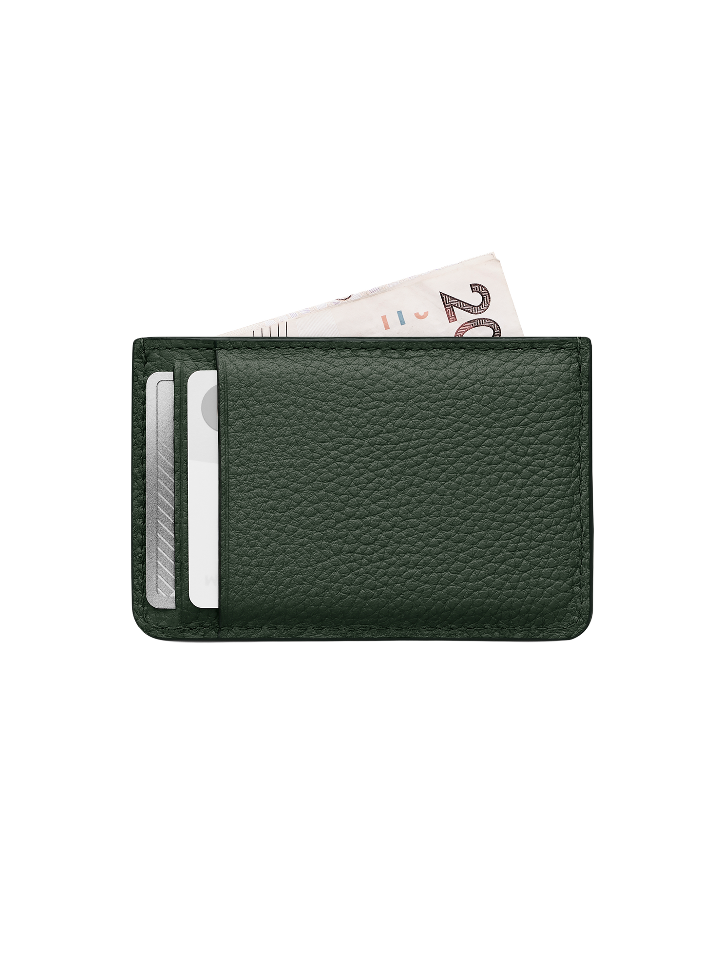 Woolnut Leather Card Holder - Green